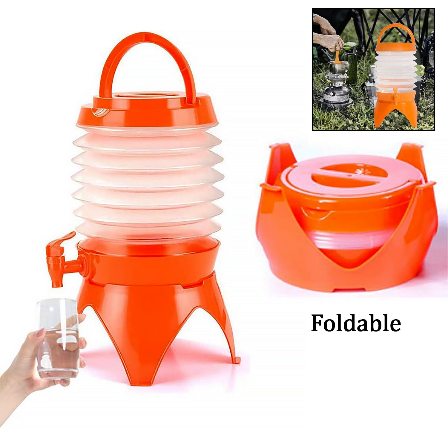 Plastic Collapsible Beverages Container with Tap Cold Drink Dispenser Folding Water Storage Water Jug Tank for Home and Outdoor Party Traveling Picnic (3.5 Litter/ Multicolor) Plastic Collapsible Beverages Container with Tap Cold Drink Dispenser Folding Water Storage Water Jug Tank for Home and Outdoor Party Traveling Picnic (3.5 Litter/ Multicolor)